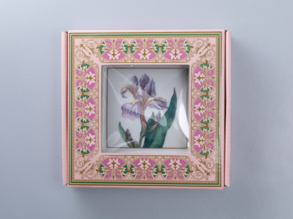 Подставка для мелочей в подарочной упаковке, форма Квадратная, рисунок Нежный Ирис, арт 81.34215.00.1, 