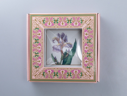 Подставка для мелочей в подарочной упаковке, форма Квадратная, рисунок Нежный Ирис, арт 81.34215.00.1