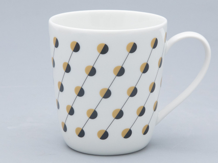 Чашка с блюдцем чайная форма Колокол рисунок Балтийский берег 2, арт. 81.31863.00.1, 