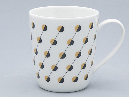 Чашка с блюдцем чайная форма Колокол рисунок Балтийский берег 2, арт. 81.31863.00.1