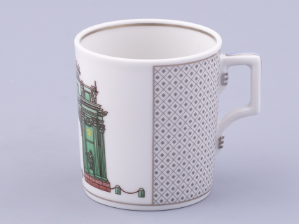 Чашка с блюдцем чайная, форма Гербовая, рисунок Серебряный город 2, арт. 81.32585.00.1, 