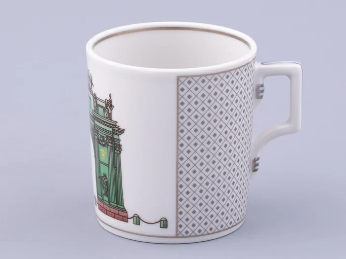 Чашка с блюдцем чайная, форма Гербовая, рисунок Серебряный город 2, арт. 81.32585.00.1, 