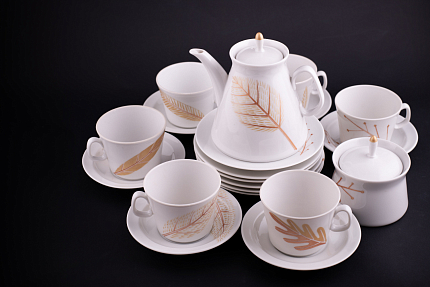Сервиз чайный форма Молодежная, рисунок Сентябрь на 6 персон 20 предметов, арт 61.21023.00.1