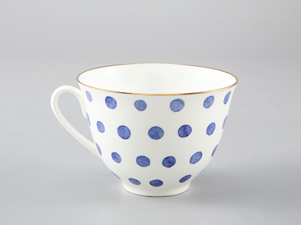 Чашка с блюдцем чайная форма Весенняя рисунок Polka dot арт. 81.28727.00.1, 