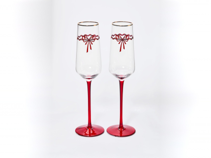 Набор из 2-х бокалов для шампанского 250 мл, в подарочной упаковке, рисунок Календа арт 14.11465.07, 