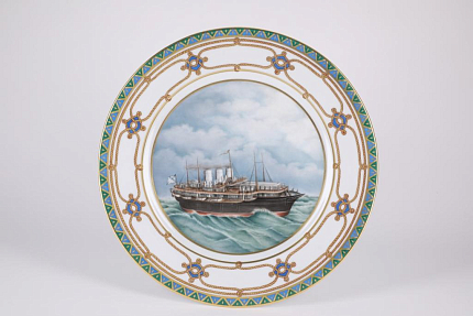 Блюдо круглое 320 форма Европейская-2 рисунок Морская держава. Ливадия, арт. 80.98175.00.1