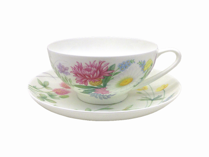 Сервиз чайный форма Купольная рисунок Полевые цветы, 6 персон 14 предметов, арт. 81.23109.00.1, 
