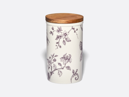 Банка с деревянной крышкой (высокая) форма Стандартная, рисунок Monplaisir Violet (Монплезир Виолет), в упаковке, арт 42.00061.00.1, 