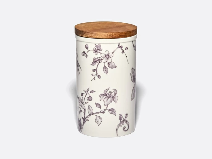 Банка с деревянной крышкой (высокая) форма Стандартная, рисунок Monplaisir Violet (Монплезир Виолет), в упаковке, арт 42.00061.00.1, 