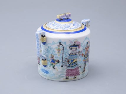 Сахарница, форма Гербовая, рисунок Зимние забавы арт. 80.07796.00.1, 