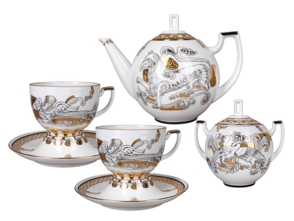 Сервиз чайный форма Анданте рисунок Русский модерн, 6 персон 14 предметов арт. 81.23921.00.1, 
