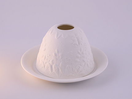 Подсвечник Литофания Рождественский венок LED светильник, арт. 81.10259.00.1