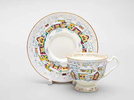 Сервиз чайный форма Айседора рисунок Зимний день, 6 персон 14 предметов, арт. 81.29567.00.1