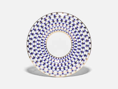 Чашка с блюдцем кофейная 145 мл форма Юлия рисунок Кобальтовая сетка арт. 81.20119.00.1