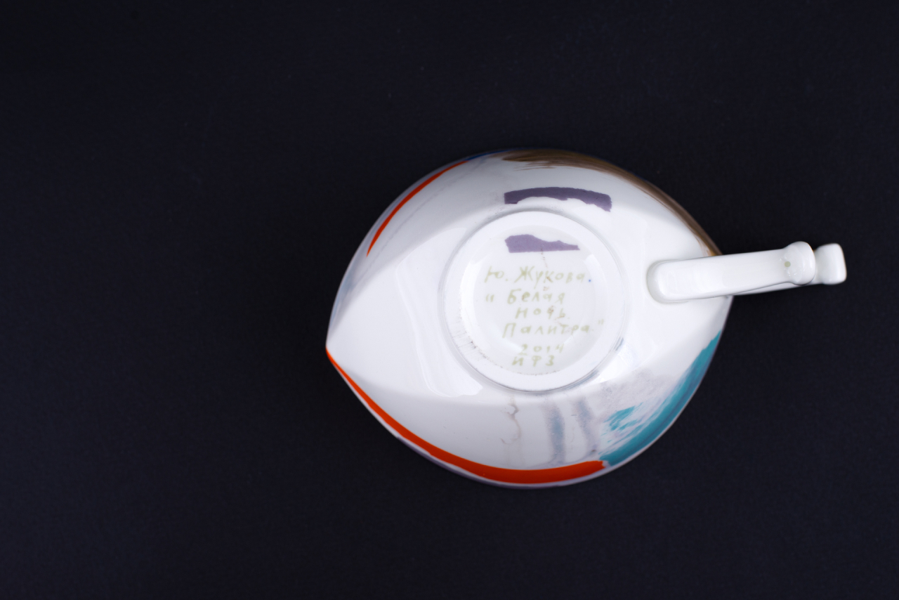 Чашка с блюдцем Белая ночь. Палитра, на форме Ковчег, арт. 61.21017.00.1, 