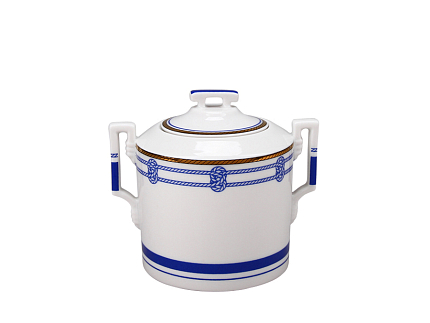 Сахарница форма Гербовая рисунок Белое море арт. 80.87317.00.1