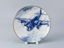 Тарелка декоративная 195 форма Эллипс рисунок Бомбардировщик Пе-2, арт. 80.99014.00.1, 