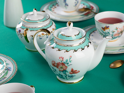 Сервиз чайный форма Весенняя 2 рисунок Улыбка флоры,  6 персон 20 предметов, арт. 81.30750.00.1