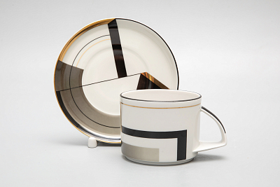 Чашка с блюдцем чайная форма Баланс рисунок Проект 2 арт. 81.28762.00.1