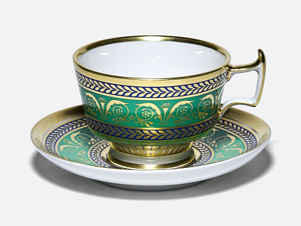 Чашка с блюдцем кофейная 158 мл.,  форма Александрия, рисунок Золотой 52 арт. 81.19205.00.1