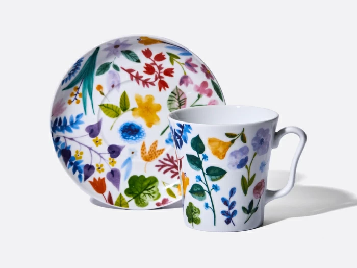 Бокал с блюдцем форма Ленинградский рисунок Primavera (Примавера), арт. 81.34502.00.1, 
