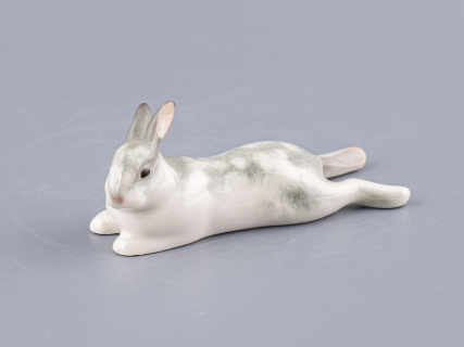 Скульптура Кролик лежебока серый арт. 82.68949.00.1, 