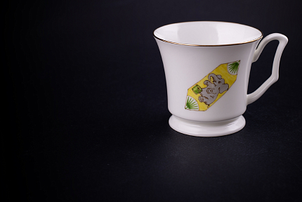 Чашка с блюдцем кофейная, рисунок Конфета Слоник, форма Юлия, арт 61.21047.00.1