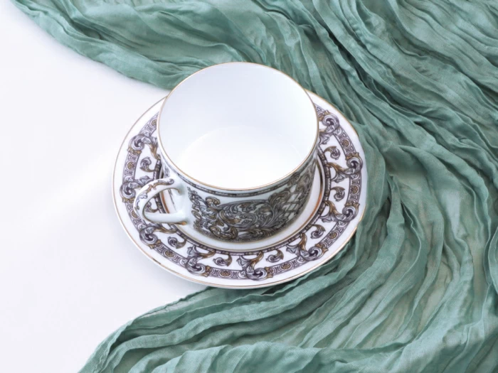 Чашка с блюдцем 300 мл в подарочной упаковке форма Идиллия рисунок Барокко, арт. 81.34917.00.1, 