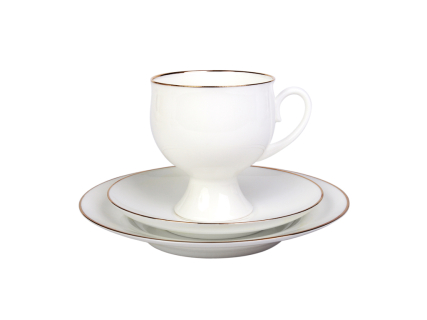 Сервиз кофейный форма Классическая-2 рисунок Золотая лента, 6 персон 20 предметов арт. 81.14598.00.1, 