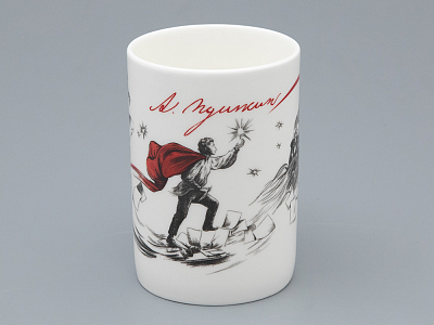 Подарочный набор Бокал с блюдцем и крышкой, форма Топ, рисунок Пророк, арт 81.34051.00.1