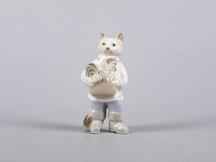 Скульптура  Кот с петушком Друзья арт. 82.43057.00.1