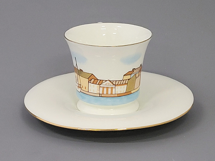 Чашка с блюдцем кофейная 145 мл.,  форма Юлия,  рисунок Петербург арт. 81.18670.00.1