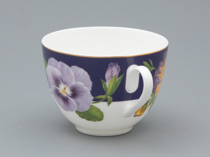 Чашка с блюдцем чайная форма Весенняя 2 рисунок Виола 1, арт. 81.34138.00.1, 