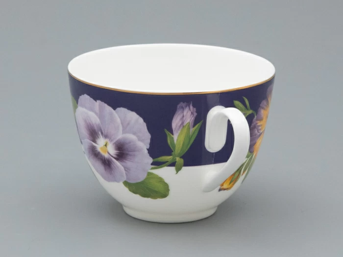 Чашка с блюдцем чайная форма Весенняя 2 рисунок Виола 1, арт. 81.34138.00.1, 