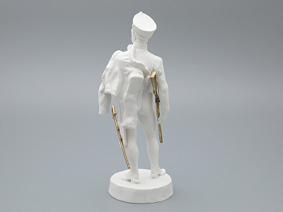 Скульптура Гусар эпохи АлександраI, в подарочной упаковке, рисунок Белый бисквит, арт 81.33423.00.1