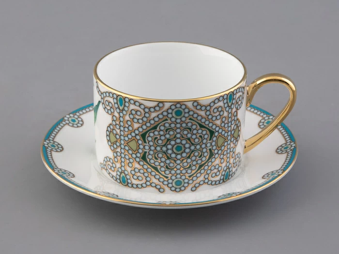 Чашка с блюдцем 250 мл в подарочной упаковке форма Соло, рисунок, Ландыш майский, арт. 81.32654.00.1, 