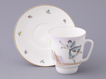 Чашка с блюдцем кофейная 165 мл форма Майская рисунок Белые ночи в Петербурге арт. 81.26632.00.5, 