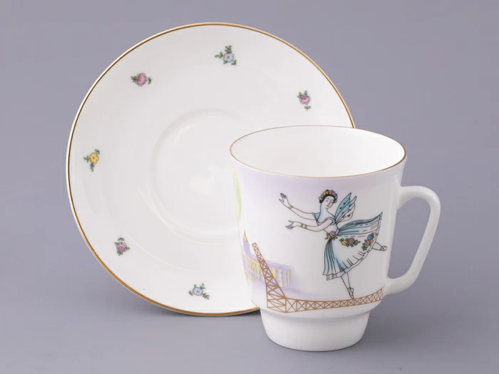 Чашка с блюдцем кофейная 165 мл форма Майская рисунок Белые ночи в Петербурге арт. 81.26632.00.5, 