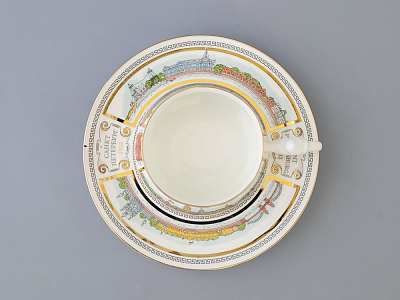 Чашка с блюдцем кофейная 180 мл.,  форма Билибина, рисунок Невские берега арт. 81.16102.00.1