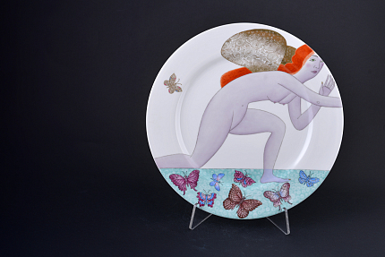 Декоративная тарелка Энтомология, на форме Mazarin 300 мм, арт 60.12023.00.5