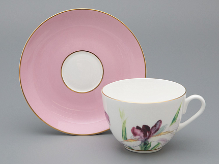 Чашка с блюдцем L’Art des Fleurs в подарочной упаковке, форма Весенняя 2, рисунок Роузи, арт 81.33402.00.1