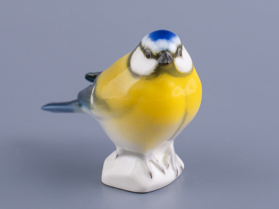 Скульптура форма Синица рисунок Лазоревка арт. 82.78548.00.1