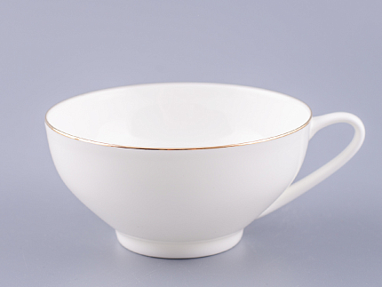 Чашка с блюдцем чайная 300 мл форма Купольная рисунок Золотая лента арт. 81.16430.00.1