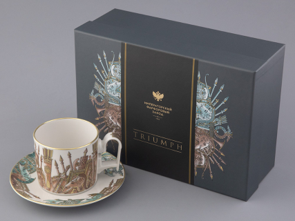 Чашка с блюдцем в подарочной упаковке, форма Охотничий, рисунок Триумф Victoria, арт. 81.32470.00.1, 