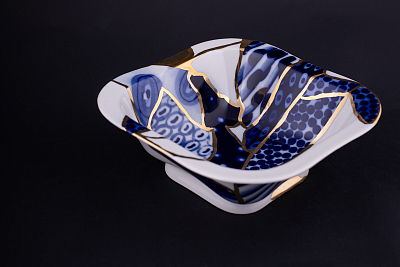 Салатник 700 мл рисунок Байкал, на форме Молодежная арт 60.14037.00.1