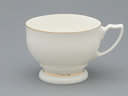 Чашка с блюдцем чайная форма Жемчужина рисунок Золотая лента арт. 81.26222.00.1