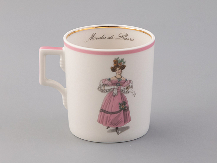 Чашка с блюдцем чайная 220 мл форма Гербовая рисунок Modes de Paris 1828 арт. 81.25414.00.1