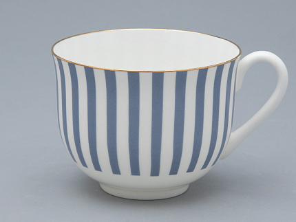 Чашка с блюдцем чайная форма Ландыш рисунок Да и нет Серый, арт. 81.32281.00.1