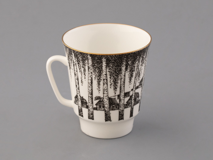 Подарочный набор на 2 персоны Чашка с блюдцем форма Майская, рисунок Русские писатели Есенин, Цветаева, арт. 81.33293.00.1, 