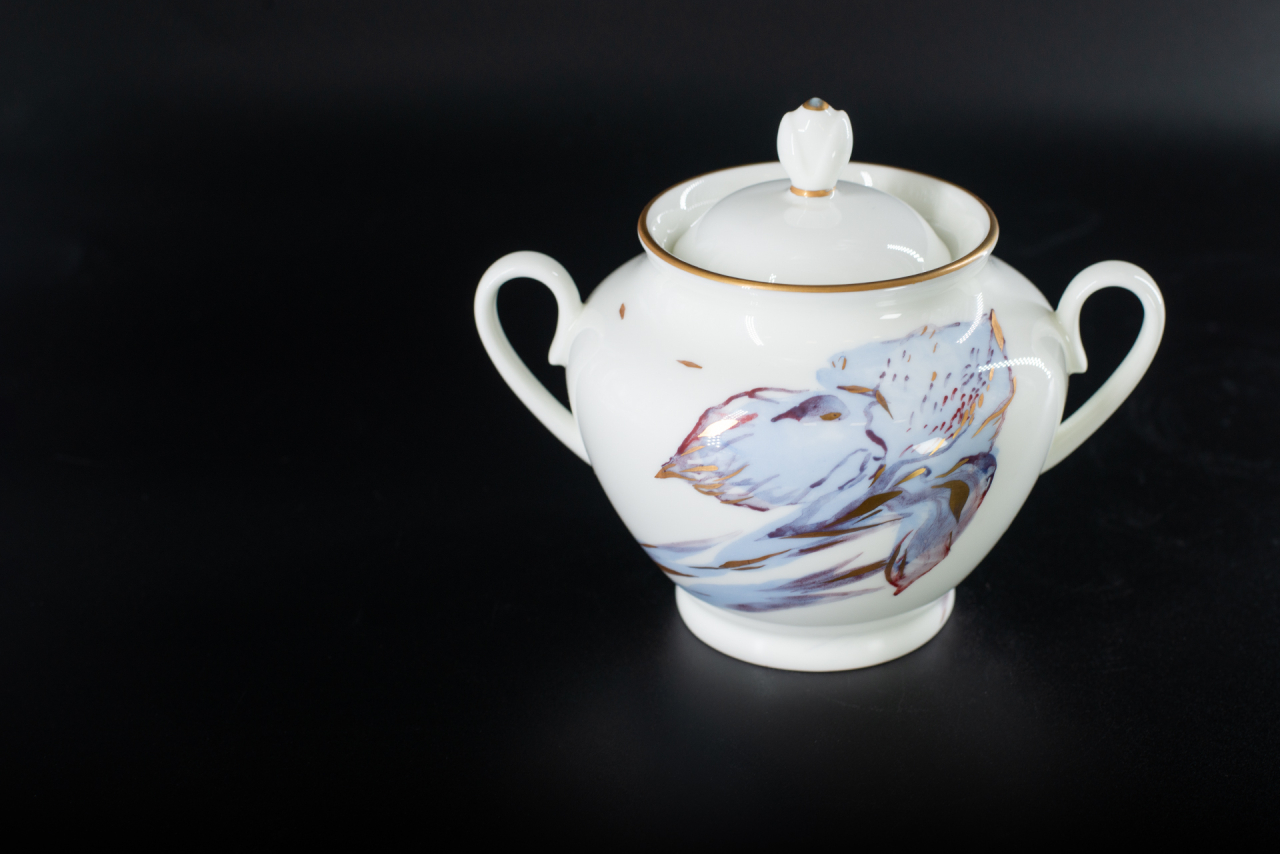 Сахарница Любимые цветы модерна на форме Весенняя, арт 60.14789.00.1, 